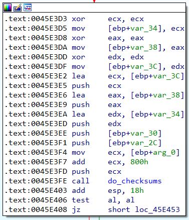 Faronics IDA in do_encrypt_and_checksum calling do_checksums